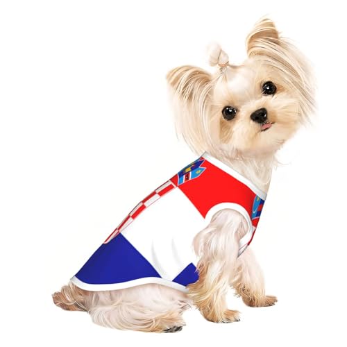 Haustier-T-Shirts für Hunde mit Flagge von Kroatien, weiche und atmungsaktive Hundekleidung, einfaches An- und Ausziehen, geeignet für kleine Haustiere Haustier-T-Shirts für Hunde mit Flagge von Kroatien, weiche und atmungsaktive Hundekleidung, einfaches An- und Ausziehen, geeignet für kleine Haustiere von UYHhgqw