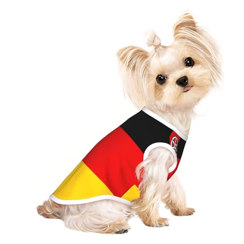 Haustier-T-Shirts mit Flagge des Staates Rheinland-Pfalz, weiche und atmungsaktive Hundekleidung, einfaches An- und Ausziehen, geeignet für kleine Haustiere Haustier-T-Shirts mit Flagge des Staates Rheinland-Pfalz, weiche und atmungsaktive Hundekleidung, einfaches An- und Ausziehen, geeignet für kleine Haustiere von UYHhgqw