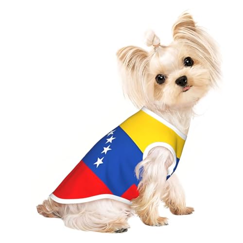 Haustier-T-Shirts mit Flagge von Venezuela, weiche und atmungsaktive Hundekleidung, einfaches An- und Ausziehen, geeignet für kleine Haustiere Haustier-T-Shirts mit Flagge von Venezuela, weiche und atmungsaktive Hundekleidung, einfaches An- und Ausziehen, geeignet für kleine Haustiere von UYHhgqw