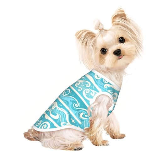 Haustier-T-Shirts mit Fließgeometrie für Hunde, weiche und atmungsaktive Hundekleidung, einfaches An- und Ausziehen, geeignet für kleine Haustiere Haustier-T-Shirts mit Fließgeometrie für Hunde, weiche und atmungsaktive Hundekleidung, einfaches An- und Ausziehen, geeignet für kleine Haustiere von UYHhgqw