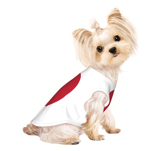 Haustier-T-Shirts mit japanischer Flagge, weiche und atmungsaktive Hundekleidung, einfaches An- und Ausziehen, geeignet für kleine Haustiere Haustier-T-Shirts mit japanischer Flagge, weiche und atmungsaktive Hundekleidung, einfaches An- und Ausziehen, geeignet für kleine Haustiere von UYHhgqw