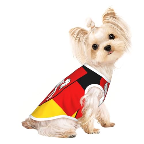 Haustier-T-Shirts mit niedersächsischer Flagge für Hunde, weiche und atmungsaktive Hundekleidung, einfaches An- und Ausziehen, geeignet für kleine Haustiere Haustier-T-Shirts mit niedersächsischer Flagge für Hunde, weiche und atmungsaktive Hundekleidung, einfaches An- und Ausziehen, geeignet für kleine Haustiere von UYHhgqw