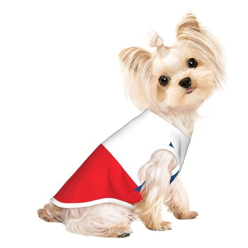 Haustier-T-Shirts mit tschechischer Flagge, weiche und atmungsaktive Hundekleidung, einfaches An- und Ausziehen, geeignet für kleine Haustiere von UYHhgqw