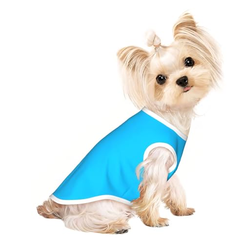 Hellblaue Haustier-T-Shirts für Hunde, weiche und atmungsaktive Hundekleidung, einfaches An- und Ausziehen, geeignet für kleine Haustiere Hellblaue Haustier-T-Shirts für Hunde, weiche und atmungsaktive Hundekleidung, einfaches An- und Ausziehen, geeignet für kleine Haustiere von UYHhgqw