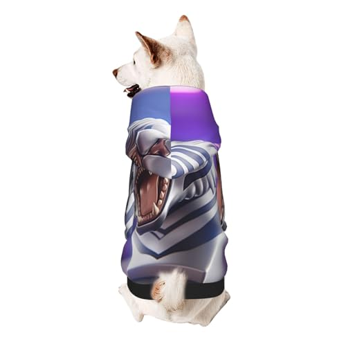 Hunde-Kapuzenpullover aus Metall, Tigerkopf, weiches und atmungsaktives Polyester, Haustierkleidung für kleine Hunde, Jungen und Mädchen von UYHhgqw