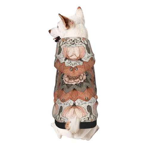 Hunde-Kapuzenpullover mit Alien-Lotusblüte, weiches und atmungsaktives Polyester, Haustierkleidung für kleine Hunde, Jungen und Mädchen von UYHhgqw