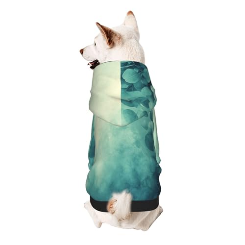 Hunde-Kapuzenpullover mit Eukalyptusblättern, weiches und atmungsaktives Polyester, Haustierkleidung für kleine Hunde, Jungen und Mädchen von UYHhgqw