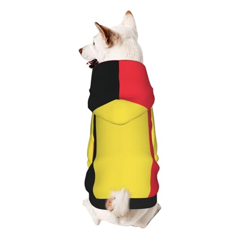 Hunde-Kapuzenpullover mit Flagge von Belgien, weiches und atmungsaktives Polyester, Haustierkleidung für kleine Hunde, Jungen und Mädchen von UYHhgqw