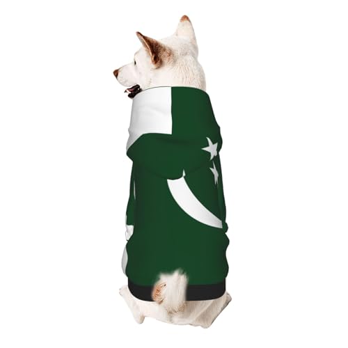 Hunde-Kapuzenpullover mit Flagge von Pakistan, weiches und atmungsaktives Polyester, Haustierkleidung für kleine Hunde, Jungen und Mädchen von UYHhgqw