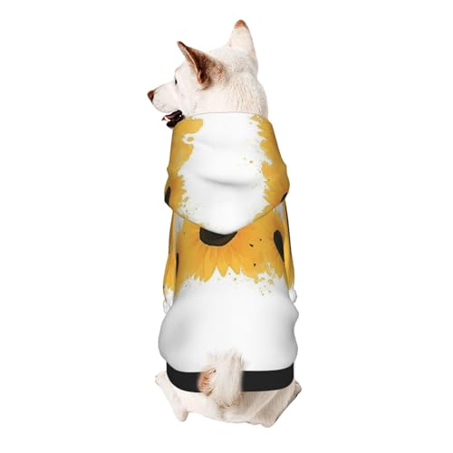 Hunde-Kapuzenpullover mit Sonnenblumenstrauß, weiches und atmungsaktives Polyester, für kleine Hunde, Jungen und Mädchen Hunde-Kapuzenpullover mit Sonnenblumenstrauß, weiches und atmungsaktives Polyester, für kleine Hunde, Jungen und Mädchen von UYHhgqw