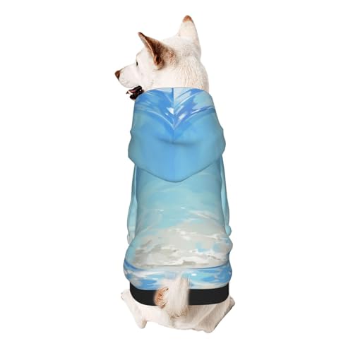 Hunde-Kapuzenpullover mit Wellenmuster, weiches und atmungsaktives Polyester, für kleine Hunde, Jungen und Mädchen von UYHhgqw
