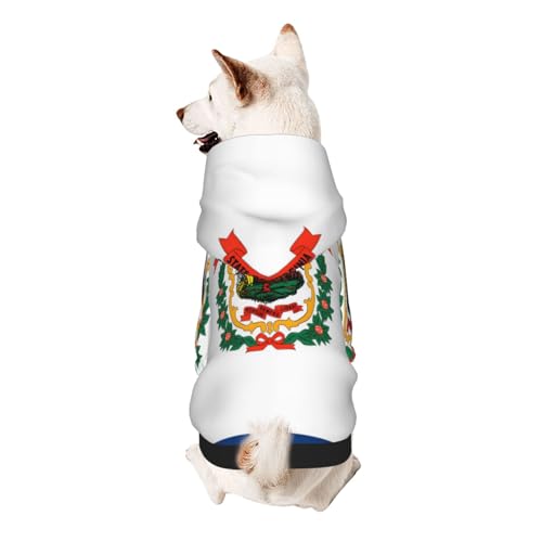 Hunde-Kapuzenpullover mit West-Virginia-Flagge, weiches und atmungsaktives Polyester, Haustierkleidung für kleine Hunde, Jungen und Mädchen von UYHhgqw