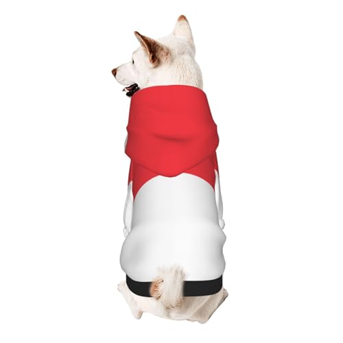 Hunde-Kapuzenpullover mit indonesischer Flagge, weiches und atmungsaktives Polyester, Haustierkleidung für kleine Hunde, Jungen und Mädchen von UYHhgqw