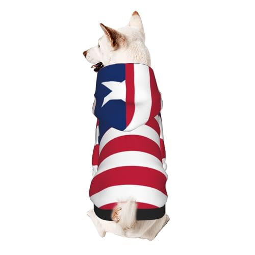 Hunde-Kapuzenpullover mit liberianischer Flagge, weiches und atmungsaktives Polyester, Haustierkleidung für kleine Hunde, Jungen und Mädchen Hunde-Kapuzenpullover mit liberianischer Flagge, weiches und atmungsaktives Polyester, Haustierkleidung für kleine Hunde, Jungen und Mädchen von UYHhgqw