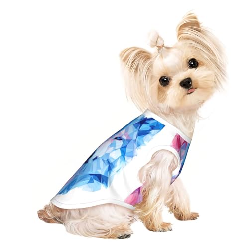 Hunde-T-Shirts für Hunde, Motiv: Wolfskopf, weich, atmungsaktiv, leicht an- und auszuziehen, geeignet für kleine Haustiere, Rot-Blau Hunde-T-Shirts für Hunde, Motiv: Wolfskopf, weich, atmungsaktiv, leicht an- und auszuziehen, geeignet für kleine Haustiere, Rot-Blau von UYHhgqw
