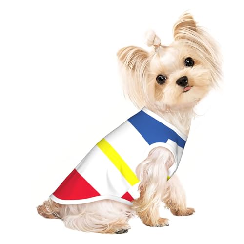 Hunde-T-Shirts mit Flagge des Kantons Mecklenburg, weiche und atmungsaktive Hundekleidung, einfaches An- und Ausziehen, geeignet für kleine Haustiere Hunde-T-Shirts mit Flagge des Kantons Mecklenburg, weiche und atmungsaktive Hundekleidung, einfaches An- und Ausziehen, geeignet für kleine Haustiere von UYHhgqw