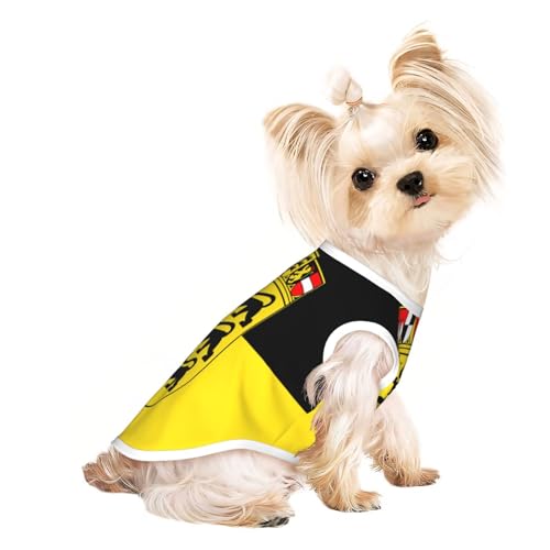 Hunde-T-Shirts mit Flagge des Landes Baden-Württemberg, weiche und atmungsaktive Hundekleidung, einfaches An- und Ausziehen, geeignet für kleine Haustiere Hunde-T-Shirts mit Flagge des Landes Baden-Württemberg, weiche und atmungsaktive Hundekleidung, einfaches An- und Ausziehen, geeignet für kleine Haustiere von UYHhgqw