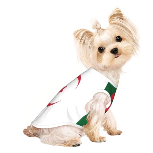Hunde-T-Shirts mit Flagge von Algerien, weiche und atmungsaktive Hundekleidung, einfaches An- und Ausziehen, geeignet für kleine Haustiere Hunde-T-Shirts mit Flagge von Algerien, weiche und atmungsaktive Hundekleidung, einfaches An- und Ausziehen, geeignet für kleine Haustiere von UYHhgqw