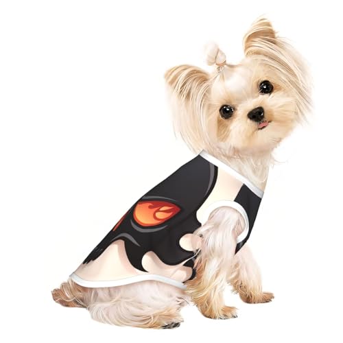 Hunde-T-Shirts mit Totenkopf-Motiv, weich, atmungsaktiv, einfach an- und auszuziehen, geeignet für kleine Haustiere, Schwarz Hunde-T-Shirts mit Totenkopf-Motiv, weich, atmungsaktiv, einfach an- und auszuziehen, geeignet für kleine Haustiere, Schwarz von UYHhgqw