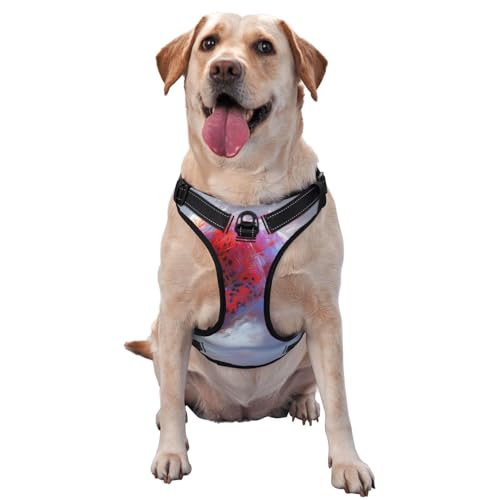 Hundegeschirr mit Leopardenmuster für kleine, mittelgroße und große Hunde, reflektierende Riemen, verstellbare Passform mit Schnellverschluss-Schnallen Hundegeschirr mit Leopardenmuster für kleine, mittelgroße und große Hunde, reflektierende Riemen, verstellbare Passform mit Schnellverschluss-Schnallen von UYHhgqw