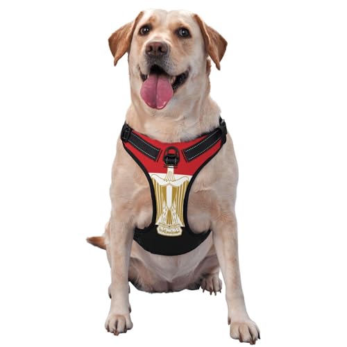 Hundegeschirr mit ägyptischer Flagge, für kleine, mittelgroße und große Hunde, reflektierende Riemen, verstellbare Passform mit Schnellverschluss-Schnallen von UYHhgqw
