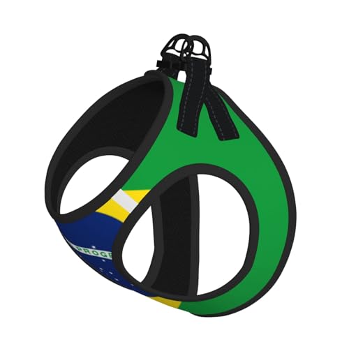 Hundegeschirr mit brasilianischer Flagge, atmungsaktiv, reflektierend, verstellbar, geeignet für kleine Katzen und Hunde Hundegeschirr mit brasilianischer Flagge, atmungsaktiv, reflektierend, verstellbar, geeignet für kleine Katzen und Hunde von UYHhgqw