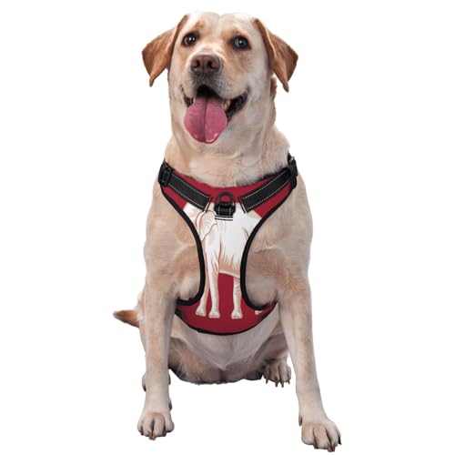Hundegeschirr mit siamesischer Flagge für kleine, mittelgroße und große Hunde, reflektierende Riemen, verstellbare Passform mit Schnellverschluss-Schnallen Hundegeschirr mit siamesischer Flagge für kleine, mittelgroße und große Hunde, reflektierende Riemen, verstellbare Passform mit Schnellverschluss-Schnallen von UYHhgqw