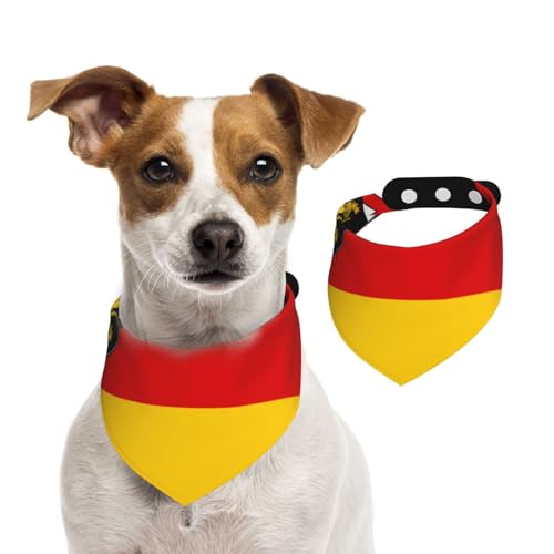 Hundehalstuch, Motiv: Flagge des Staates Rheinland-Pfalz, weich, bequem, verstellbare Passform für Jungen und Mädchen, drei Größen für Katzen und Hunde Hundehalstuch, Motiv: Flagge des Staates Rheinland-Pfalz, weich, bequem, verstellbare Passform für Jungen und Mädchen, drei Größen für Katzen und Hunde von UYHhgqw