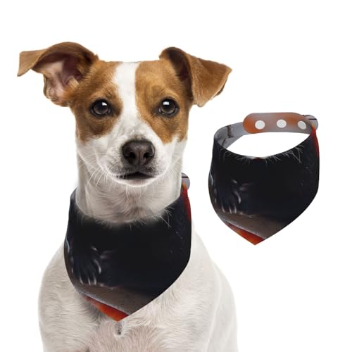 Hundehalstuch, Motiv: Pandas, weich, bequem, verstellbare Passform für Jungen und Mädchen, drei Größen für Katzen und Hunde, Rot Hundehalstuch, Motiv: Pandas, weich, bequem, verstellbare Passform für Jungen und Mädchen, drei Größen für Katzen und Hunde, Rot von UYHhgqw