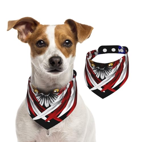 Hundehalstuch, Motiv: USA-Flagge, Patriotischer Adler, weich, bequem, verstellbare Passform für Jungen und Mädchen, drei Größen für Katzen und Hunde Hundehalstuch, Motiv: USA-Flagge, Patriotischer Adler, weich, bequem, verstellbare Passform für Jungen und Mädchen, drei Größen für Katzen und Hunde von UYHhgqw
