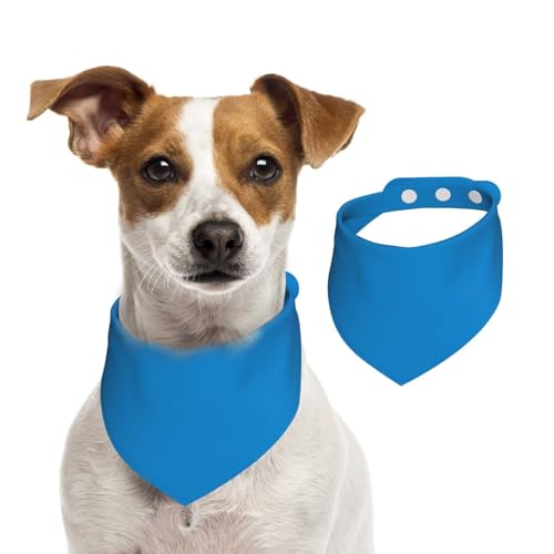 Hundehalstuch, weich, bequem, verstellbare Passform für Jungen und Mädchen, drei Größen für Katzen und Hunde, Naturblau Hundehalstuch, weich, bequem, verstellbare Passform für Jungen und Mädchen, drei Größen für Katzen und Hunde, Naturblau von UYHhgqw