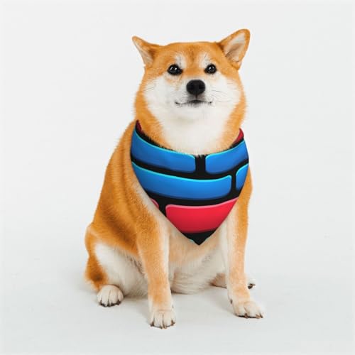 Hundehalstücher für kleine, mittelgroße und große Hunde, weich und bequem, für Jungen und Mädchen, ideal für Haustiere, Rot und Blau Hundehalstücher für kleine, mittelgroße und große Hunde, weich und bequem, für Jungen und Mädchen, ideal für Haustiere, Rot und Blau von UYHhgqw