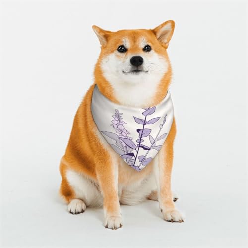 Hundehalstücher im Vintage-Stil, handbemalte Pflanzen, für kleine, mittelgroße und große Hunde, weich und bequem, für Jungen und Mädchen, ideal für Haustiere Hundehalstücher im Vintage-Stil, handbemalte Pflanzen, für kleine, mittelgroße und große Hunde, weich und bequem, für Jungen und Mädchen, ideal für Haustiere von UYHhgqw