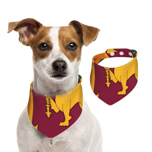 Hundehalstücher mit Sri Lanka-Flagge, weich, bequem, verstellbare Passform für Jungen und Mädchen, drei Größen für Katzen und Hunde Hundehalstücher mit Sri Lanka-Flagge, weich, bequem, verstellbare Passform für Jungen und Mädchen, drei Größen für Katzen und Hunde von UYHhgqw