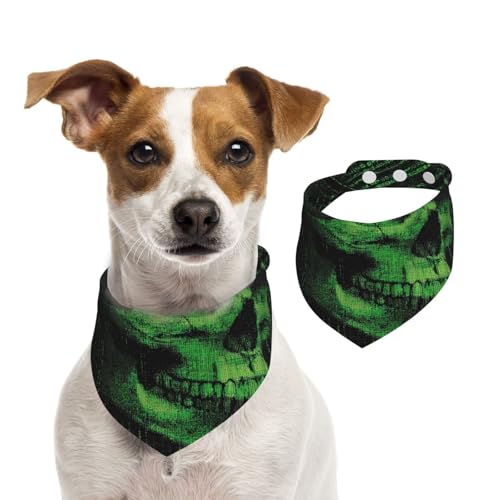 Hundehalstücher mit Totenkopf-Passwort, weich, bequem, verstellbare Passform für Jungen und Mädchen, drei Größen für Katzen und Hunde von UYHhgqw