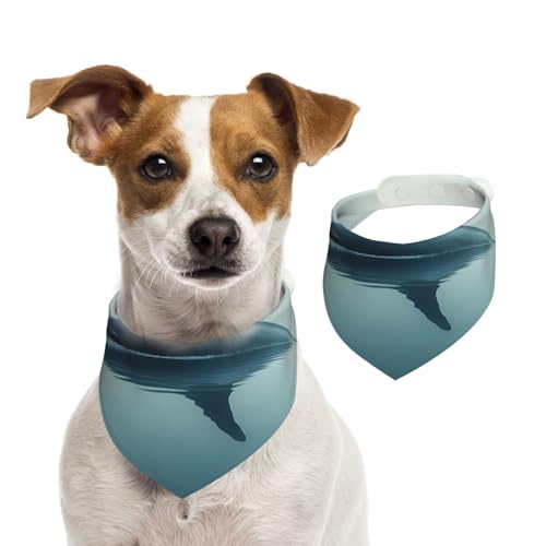 Hundehalstücher mit Walen auf der Meeresoberfläche, weich, bequem, verstellbare Passform für Jungen und Mädchen, drei Größen für Katzen und Hunde Hundehalstücher mit Walen auf der Meeresoberfläche, weich, bequem, verstellbare Passform für Jungen und Mädchen, drei Größen für Katzen und Hunde von UYHhgqw
