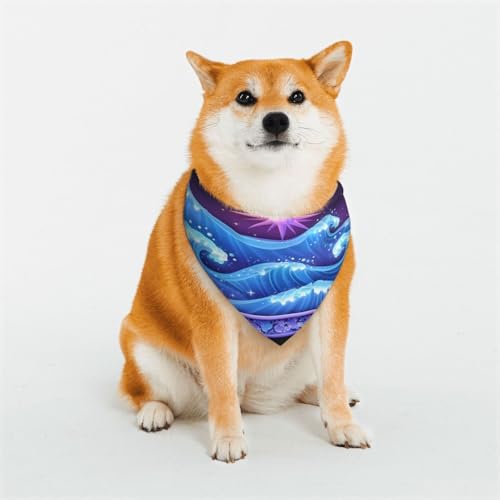 Hundehalstücher mit abstrakten Wellen, für kleine, mittelgroße und große Hunde, weich und bequem, für Jungen und Mädchen, ideal für Haustiere von UYHhgqw