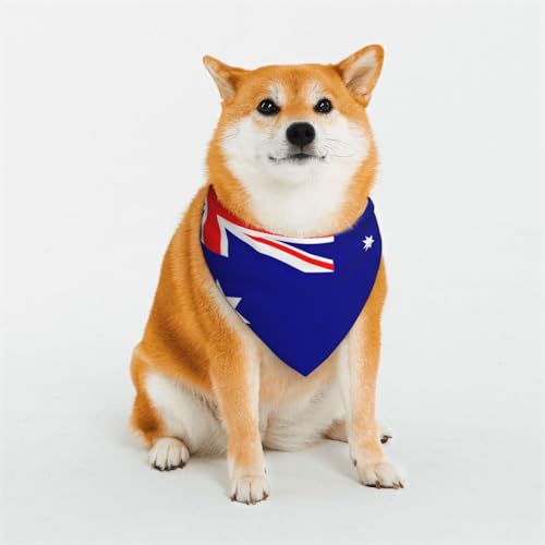 Hundehalstücher mit australischer Flagge, für kleine, mittelgroße und große Hunde, weich und bequem, für Jungen und Mädchen, ideal für Haustiere Hundehalstücher mit australischer Flagge, für kleine, mittelgroße und große Hunde, weich und bequem, für Jungen und Mädchen, ideal für Haustiere von UYHhgqw