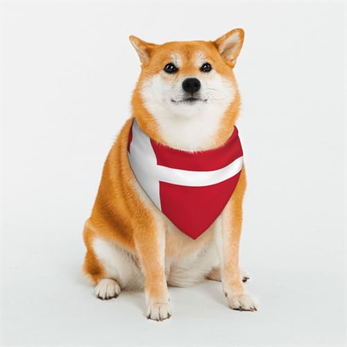 Hundehalstücher mit dänischer Flagge für kleine, mittelgroße und große Hunde, weich und bequem, für Jungen und Mädchen, ideal für Haustiere Hundehalstücher mit dänischer Flagge für kleine, mittelgroße und große Hunde, weich und bequem, für Jungen und Mädchen, ideal für Haustiere von UYHhgqw