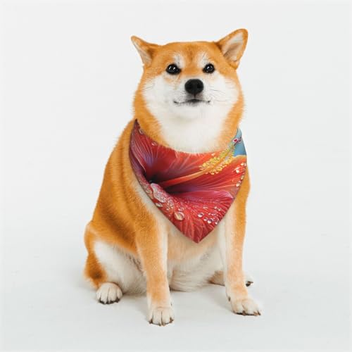 Hundehalstücher mit exotischen Hibiskusblüten für kleine, mittelgroße und große Hunde, weich und bequem, für Jungen und Mädchen, ideal für Haustiere von UYHhgqw