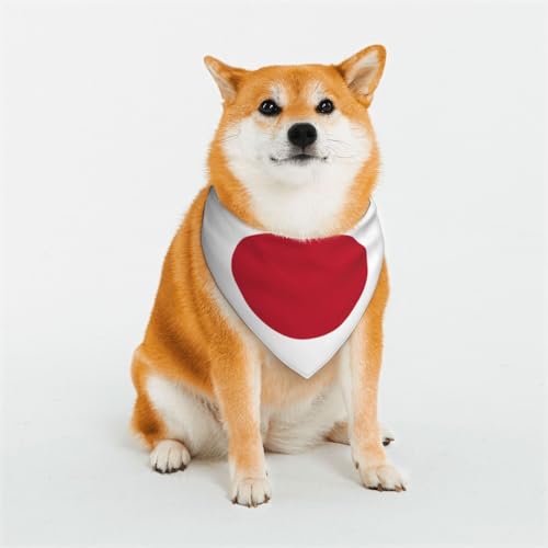 Hundehalstücher mit japanischer Flagge, für kleine, mittelgroße und große Hunde, weich und bequem, für Jungen und Mädchen, ideal für Haustiere Hundehalstücher mit japanischer Flagge, für kleine, mittelgroße und große Hunde, weich und bequem, für Jungen und Mädchen, ideal für Haustiere von UYHhgqw