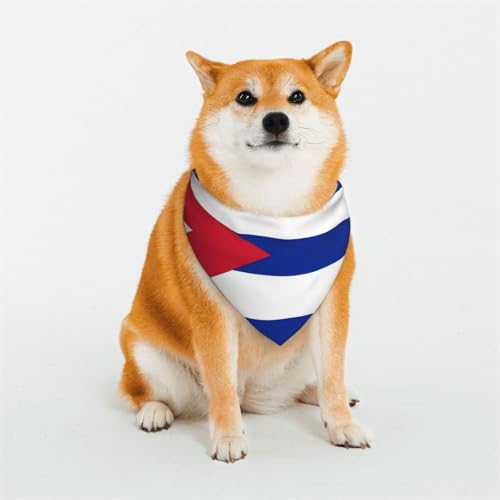 Hundehalstücher mit kubanischer Flagge, für kleine, mittelgroße und große Hunde, weich und bequem, für Jungen und Mädchen, ideal für Haustiere Hundehalstücher mit kubanischer Flagge, für kleine, mittelgroße und große Hunde, weich und bequem, für Jungen und Mädchen, ideal für Haustiere von UYHhgqw