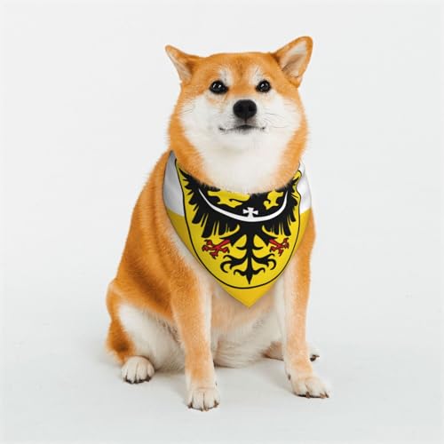 Hundehalstücher mit schlesischer Flagge für kleine, mittelgroße und große Hunde, weich und bequem, für Jungen und Mädchen, ideal für Haustiere Hundehalstücher mit schlesischer Flagge für kleine, mittelgroße und große Hunde, weich und bequem, für Jungen und Mädchen, ideal für Haustiere von UYHhgqw