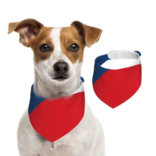 Hundehalstücher mit tschechischer Flagge, weich, bequem, verstellbare Passform für Jungen und Mädchen, drei Größen für Katzen und Hunde Hundehalstücher mit tschechischer Flagge, weich, bequem, verstellbare Passform für Jungen und Mädchen, drei Größen für Katzen und Hunde von UYHhgqw