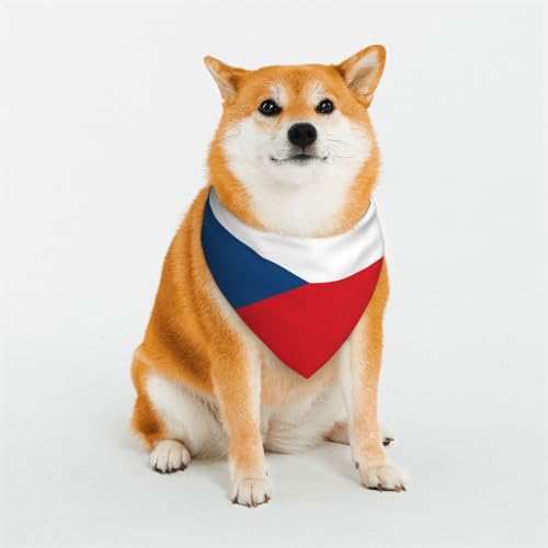 Hundehalstücher mit tschechischer Flagge für kleine, mittelgroße und große Hunde, weich und bequem, für Jungen und Mädchen, ideal für Haustiere Hundehalstücher mit tschechischer Flagge für kleine, mittelgroße und große Hunde, weich und bequem, für Jungen und Mädchen, ideal für Haustiere von UYHhgqw