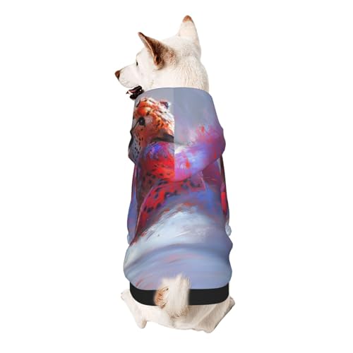 Kapuzenpullover mit Leopardenmuster, weiches und atmungsaktives Polyester, Haustierkleidung für kleine Hunde, Jungen und Mädchen Kapuzenpullover mit Leopardenmuster, weiches und atmungsaktives Polyester, Haustierkleidung für kleine Hunde, Jungen und Mädchen von UYHhgqw