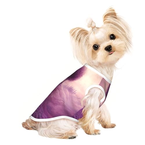Lavender Dream Haustier-T-Shirts für Hunde, weiche und atmungsaktive Hundekleidung, einfaches An- und Ausziehen, geeignet für kleine Haustiere Lavender Dream Haustier-T-Shirts für Hunde, weiche und atmungsaktive Hundekleidung, einfaches An- und Ausziehen, geeignet für kleine Haustiere von UYHhgqw