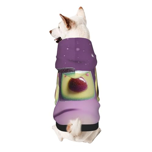 Love of Avocado Hunde-Kapuzenpullover, weiches und atmungsaktives Polyester, Haustierkleidung für kleine Hunde, Jungen und Mädchen von UYHhgqw