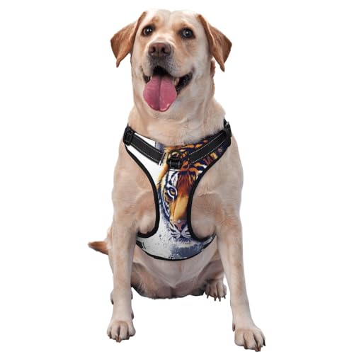 Mighty Tiger Hundegeschirr für kleine, mittelgroße und große Hunde - Reflektierende Riemen, verstellbare Passform mit Schnellverschluss-Schnallen Mighty Tiger Hundegeschirr für kleine, mittelgroße und große Hunde - Reflektierende Riemen, verstellbare Passform mit Schnellverschluss-Schnallen von UYHhgqw