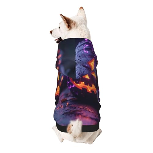 Pumpkin's Smile Hunde-Kapuzenpullover, weiches und atmungsaktives Polyester, Haustierkleidung für kleine Hunde, Jungen und Mädchen von UYHhgqw